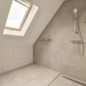 Bathroom with a skylight installed in residential home in Greenwood