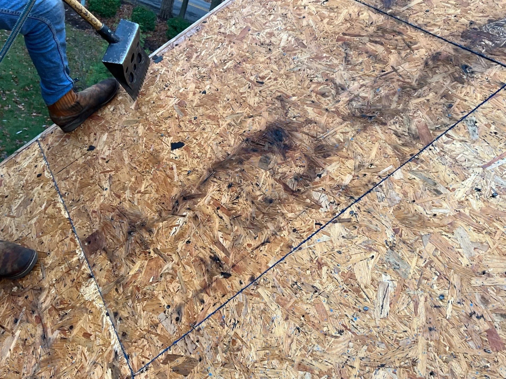 old wood decking that needed to be removed and replcaed