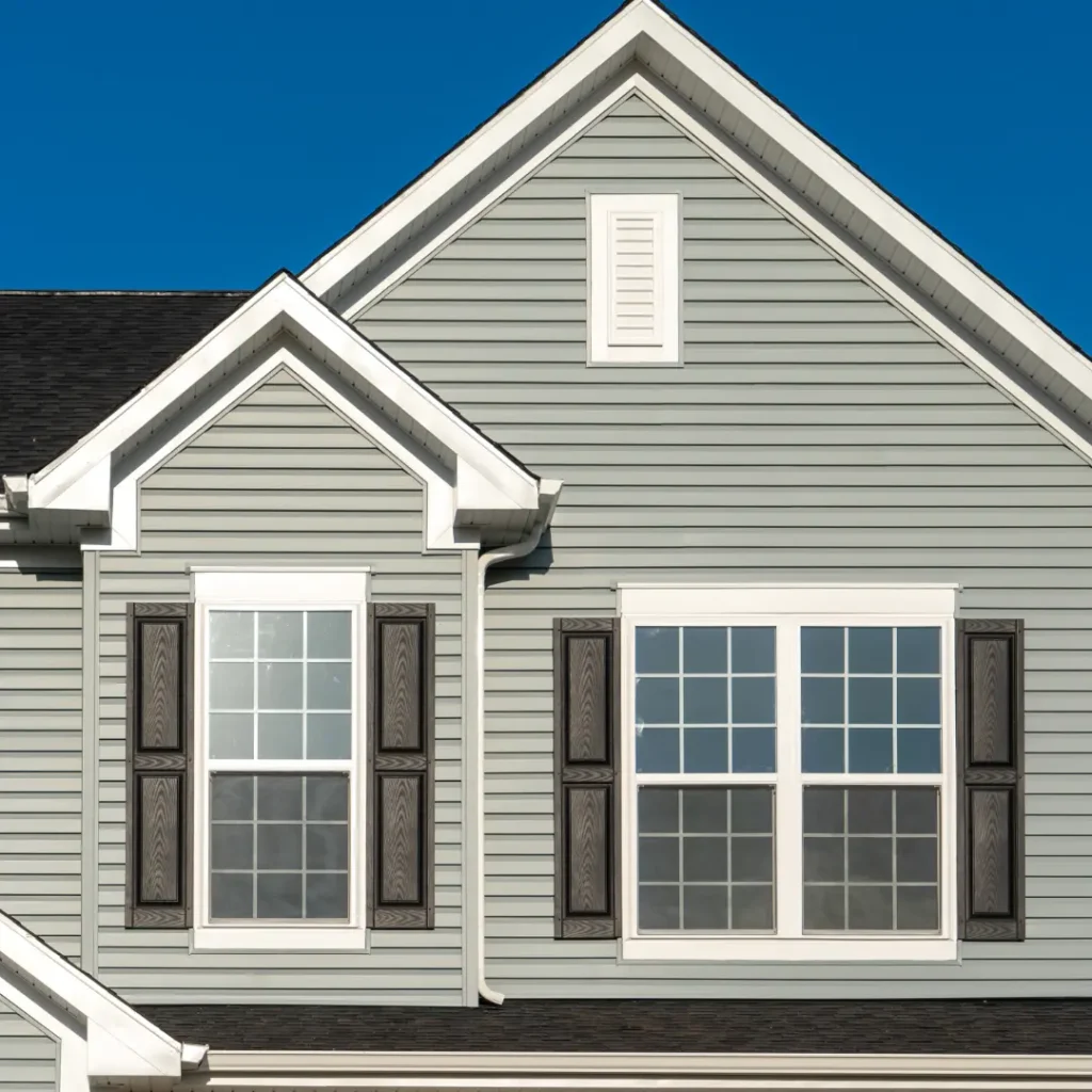 Siding on new home
