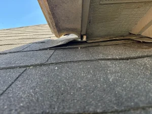 damaged shingles around soffits