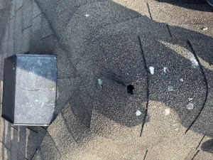 damaged shingles before tear off