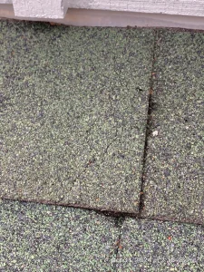 cracked and aged shingles
