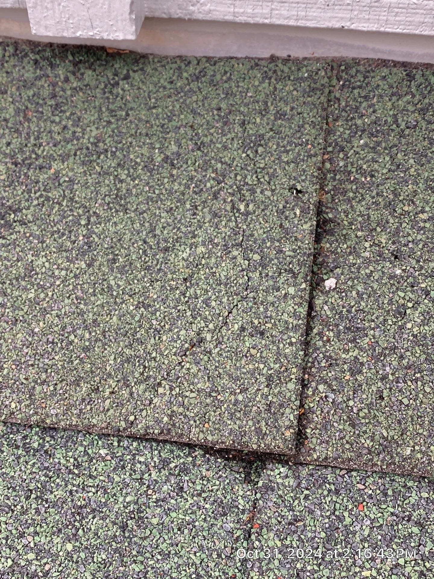 cracked and aged shingles