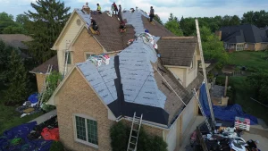 new roof installation started