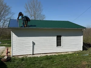 metal roof on barn installation