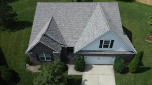 After Roof Replacement: Aerial view