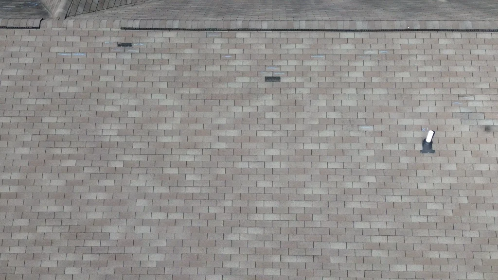 Before Replacement: Missing Shingles on residential home in Plainfield