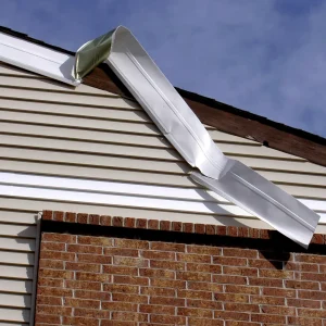 Wind damage on a home's siding.